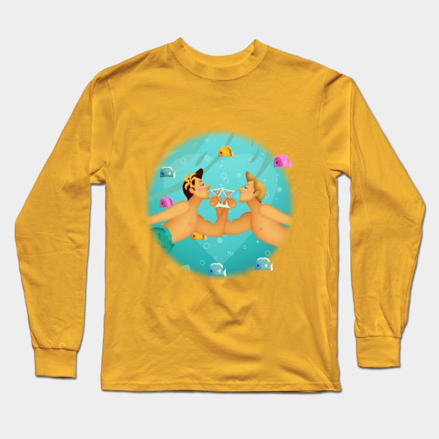 a little gay under the sea celebration Long Sleeve T-Shirt by richhwalsh